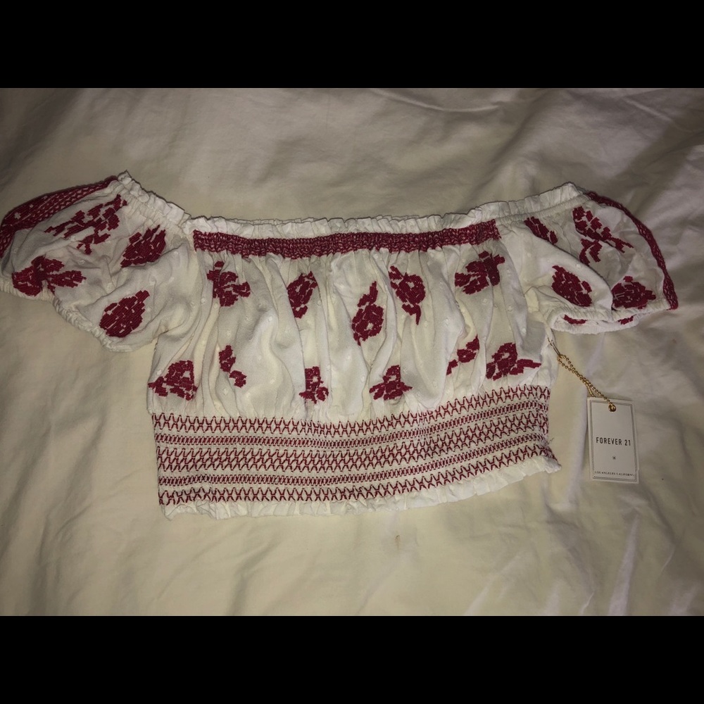 off the shoulder crop top